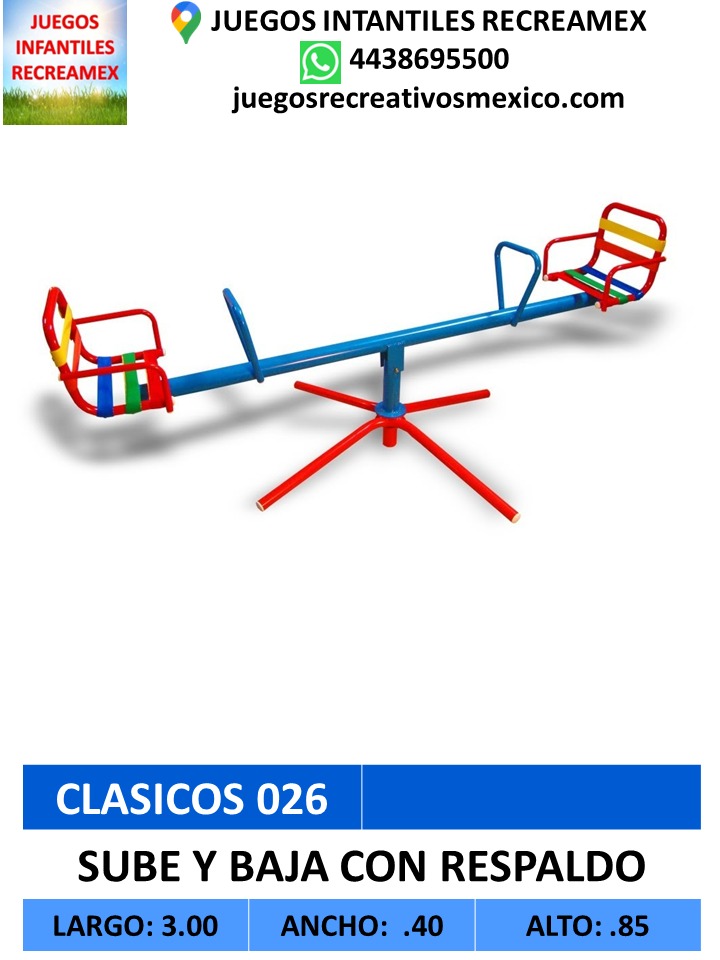 sube y baja con respaldo